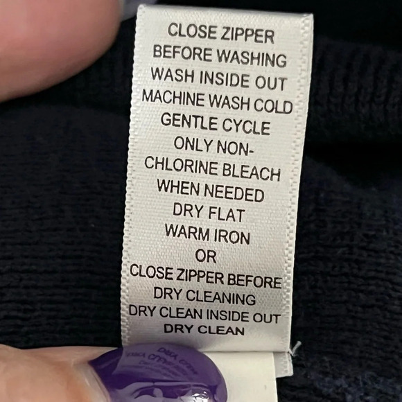 Banana Republic Sweater Men's XL NavyBlue Mock Neck 1/4 Zip Pullover Lon… - Picture 5 of 7